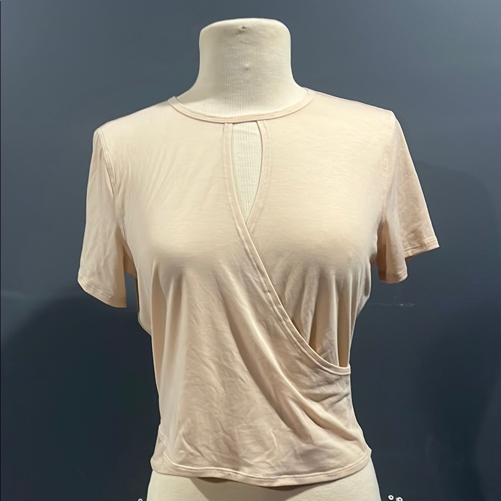 lululemon athletica Short Sleeve Wrap-Front Tee in Light Blush